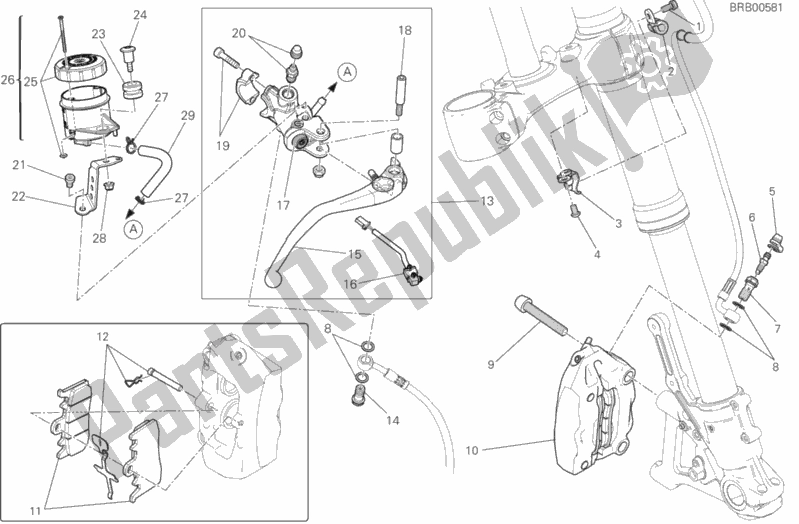Toutes les pièces pour le Système De Freinage Avant du Ducati Scrambler Cafe Racer USA 803 2017